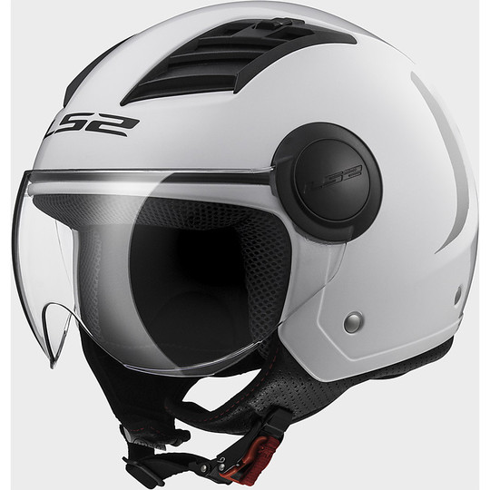 Moto Jet helmet visor With LS2 FF562 Airflow Gloss White
