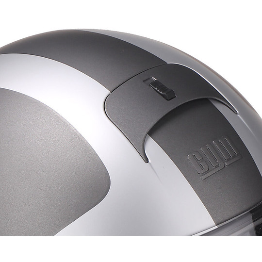 Moto Jet Helmet With Long Visor CGM 107A FLORENCE Titanium Matt