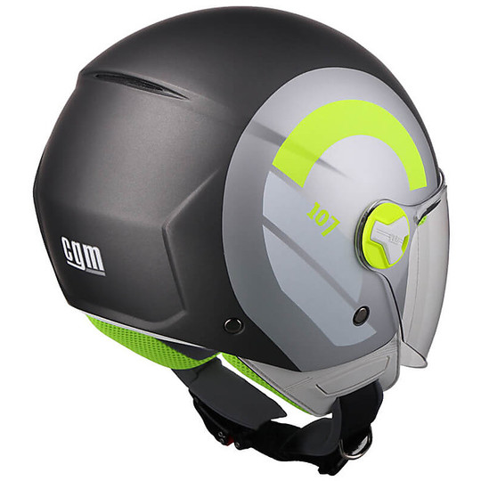 Moto Jet Helmet With Long Visor CGM 107R TAORMINA Matt Titanium
