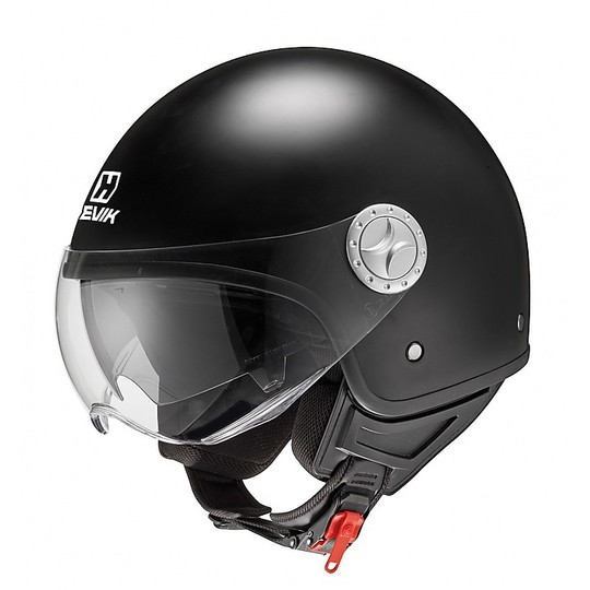 Moto Jet helmet with visor Hevik Cool Black