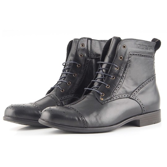 Moto Leather Boots Black Overlap Richplace