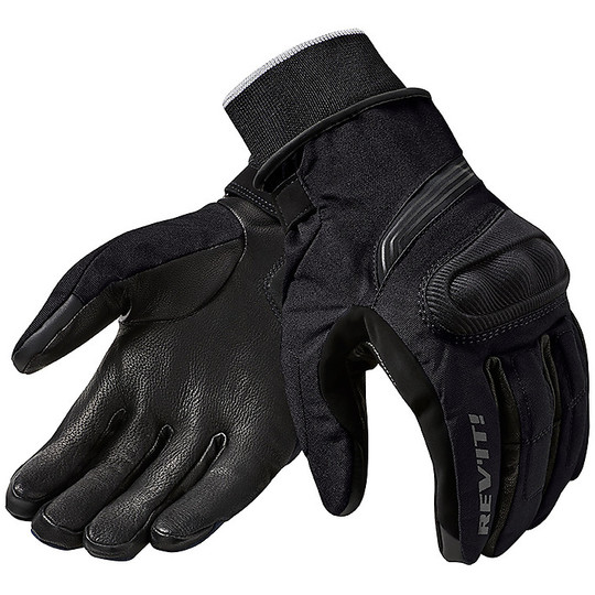 Moto Leather Glove and Rev'it HYDRA 2 H2O Black Fabric