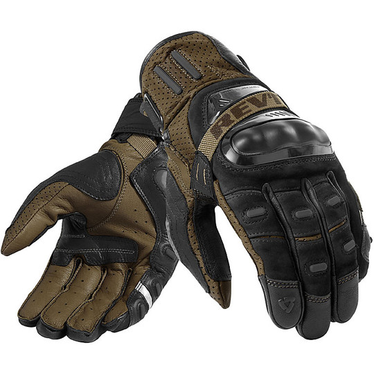 Moto Leather Gloves Rev'it CAYENNE PRO 2 Black Brown