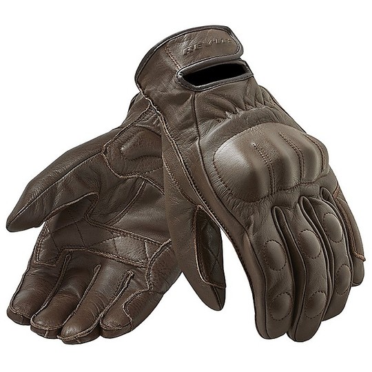 Moto Leather Gloves Rev'it COOPER Brown