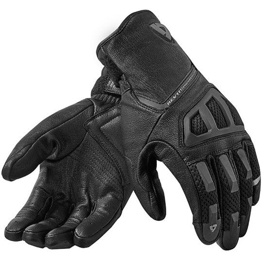 Moto Leather Gloves Rev'it ION Black