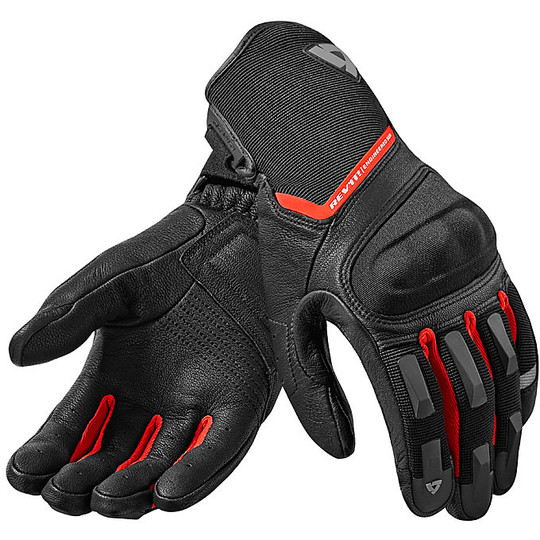 Moto Leather Gloves Rev'it STRIKER 2 Black Red