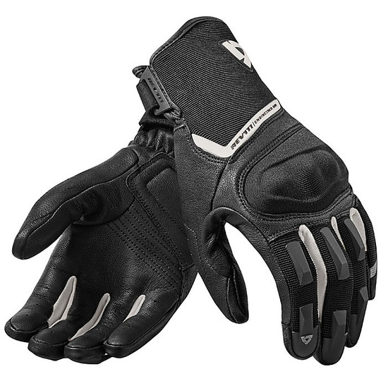 Moto Leather Gloves Rev'it STRIKER 2 Black White