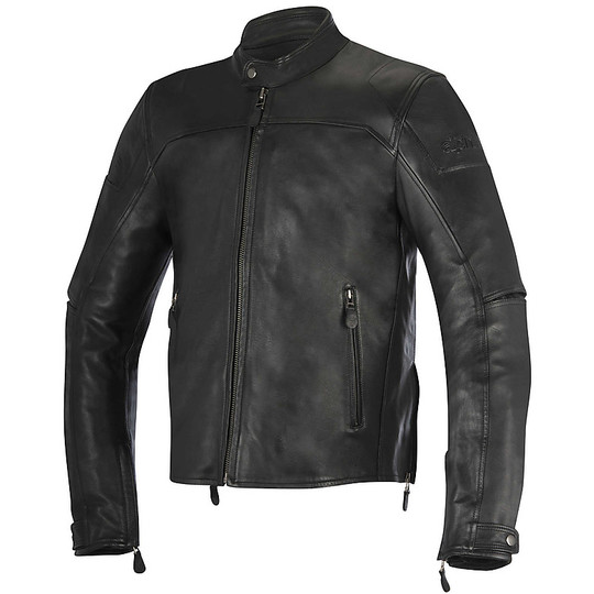 Moto Leather Jacket Alpinestars Brera Black