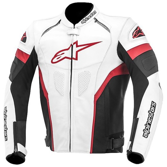 Moto Leather Jacket Alpinestars GP Plus Leather Jacket R 2015 White Black Red