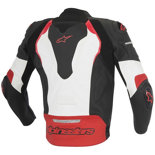 Moto Leather Jacket Alpinestars GP Pro Leather Jacket Black White Red
