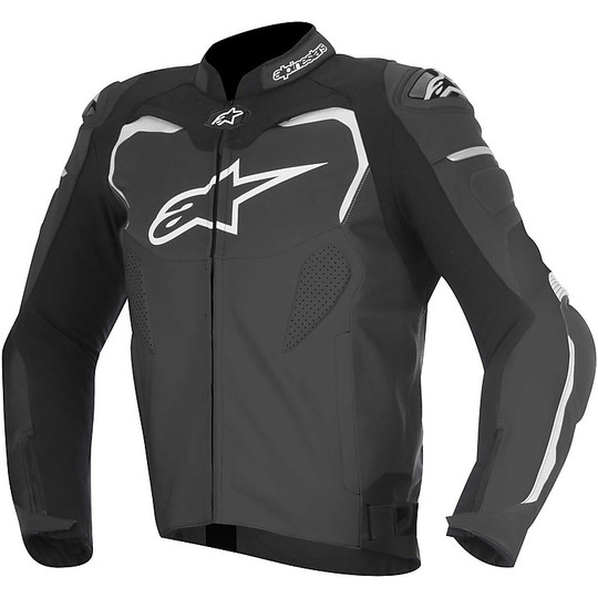 Moto Leather Jacket Alpinestars GP Pro Leather Jacket Black White