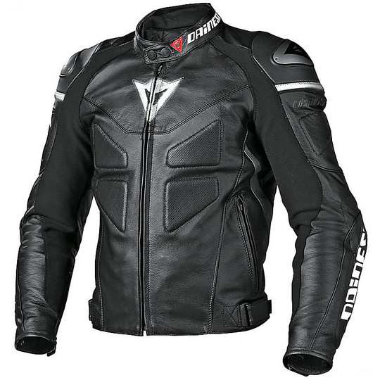 Moto Leather Jacket Dainese AVRO C2 LEATHER Black Anthracite