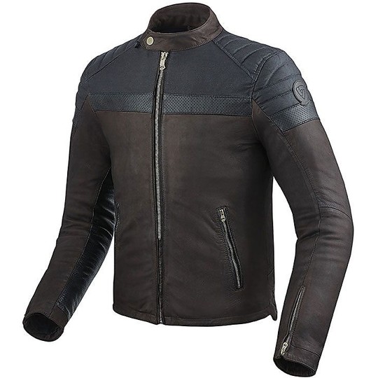 Moto Leather Jacket Rev'it 2017 FARGO Brown