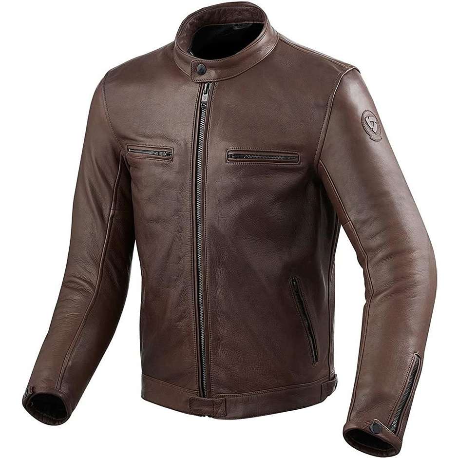Moto Leather Jacket Rev'it 2017 GIBSON Brown