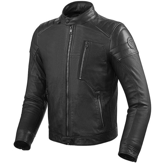 Moto Leather Jacket Rev'it 2017 NAPLES Black