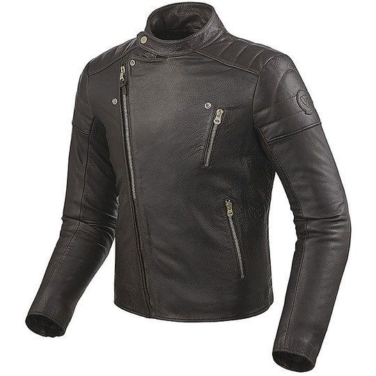 Moto Leather Jacket Rev'it 2017 VAUGHN Dark Brown