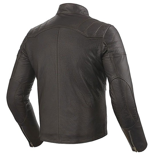 Moto Leather Jacket Rev'it 2017 VAUGHN Dark Brown