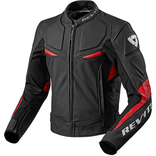 Moto Leather Jacket Rev'it Masaru Black Red