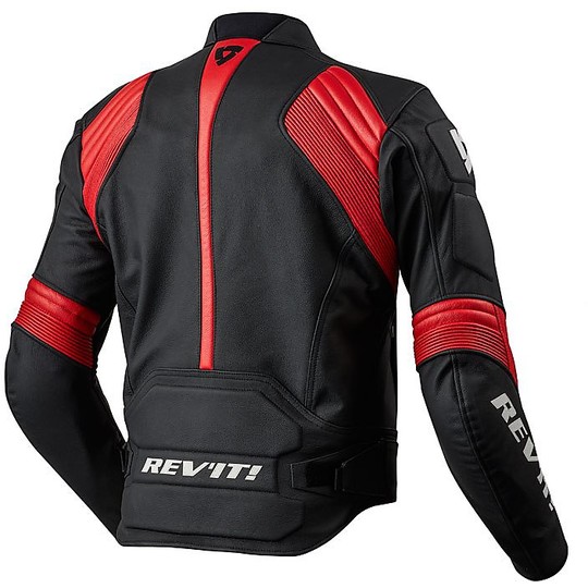 Moto Leather Jacket Rev'it Masaru Black Red