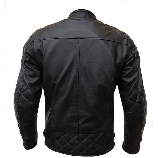 Moto Leather Jacket Technical Vintage Cafe Racer Black Softest