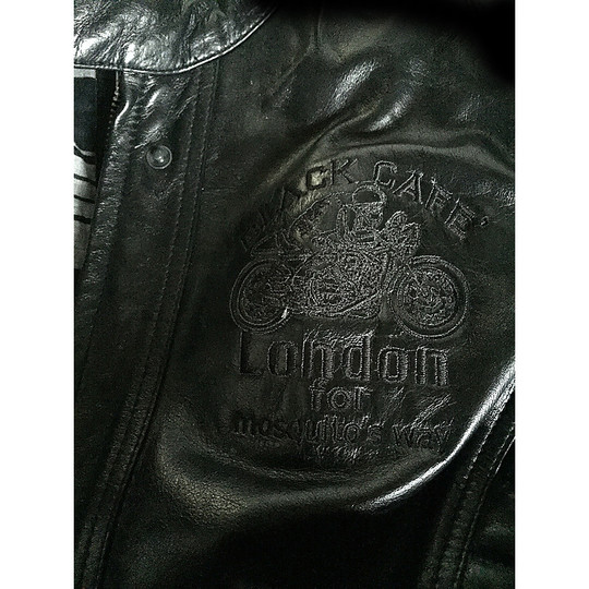 Moto Leather Jacket Vintage Black Cafe London Black