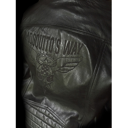 Moto Leather Jacket Vintage Black Cafe London Black