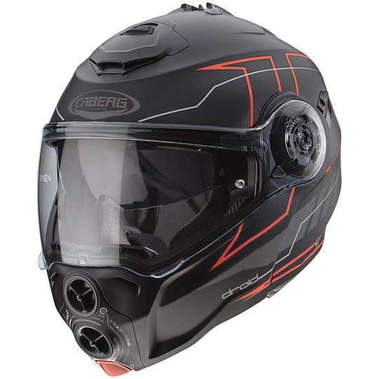 Moto Modular Helm Caberg Droid BLAZE Black Matte Red