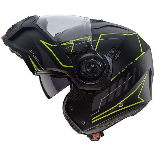 Moto Modular Helm Caberg Droid BLAZE Matt Black Fluorescent Yellow