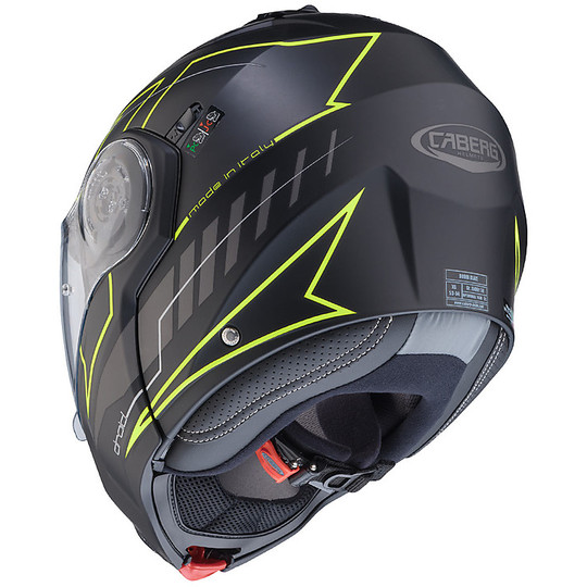 Moto Modular Helm Caberg Droid BLAZE Matt Black Fluorescent Yellow