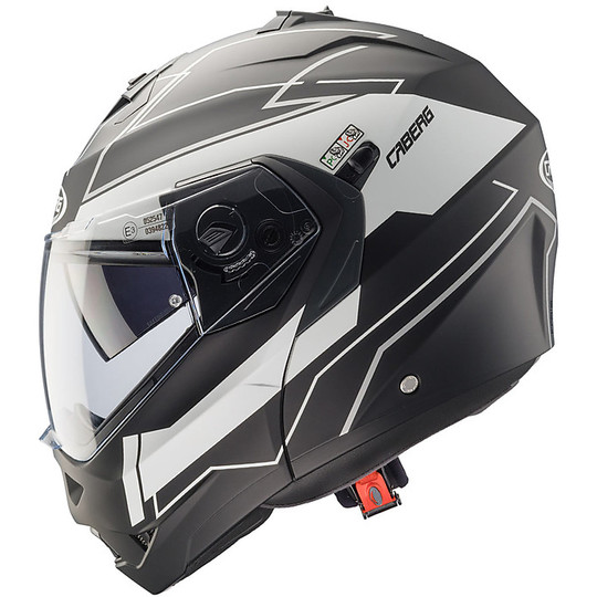 Moto Modular Helm Caberg Duke II Gravity Matt Schwarz Weiss