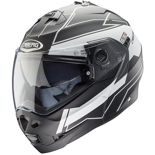 Moto Modular helmet Caberg Duke II Gravity Matt Black White