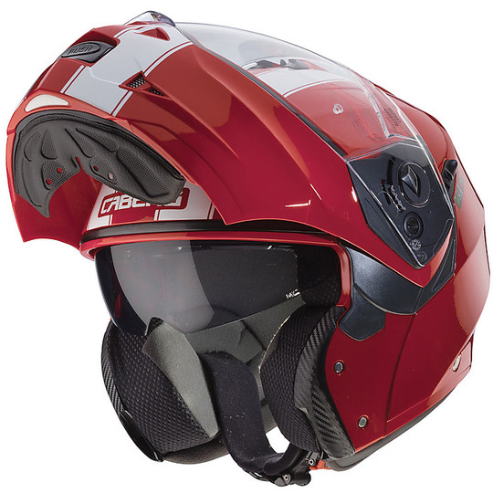 Moto Modular helmet Caberg Duke II Legend Red White