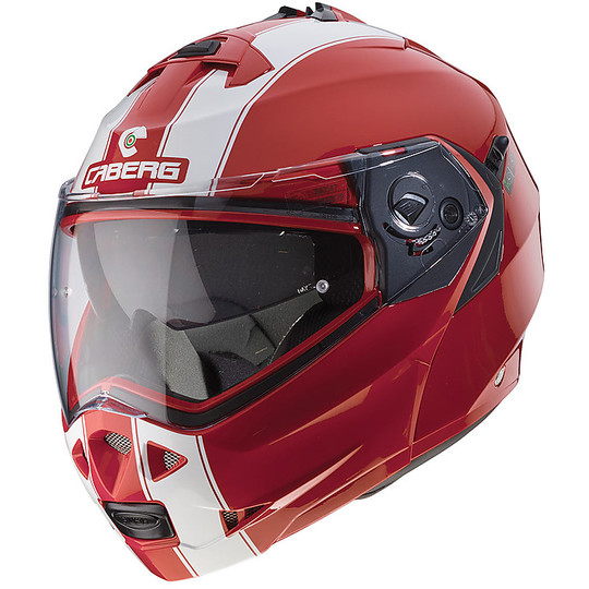 Moto Modular helmet Caberg Duke II Legend Red White