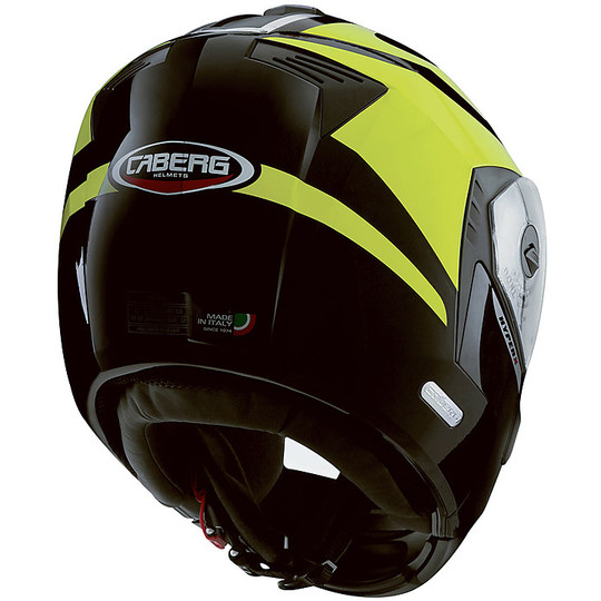 Moto Modular helmet Caberg Hyper X Dual Hi Vizion Black Fluorescent Yellow