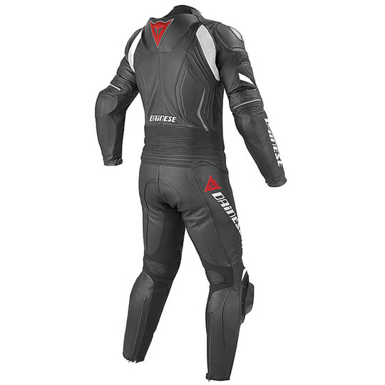 Moto overalls Divisible Dainese Leather Laguna Seca Evo Black Grey White
