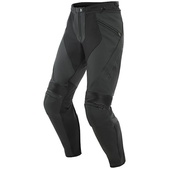 Moto Pants in Dainese Leather PONY 3 Black