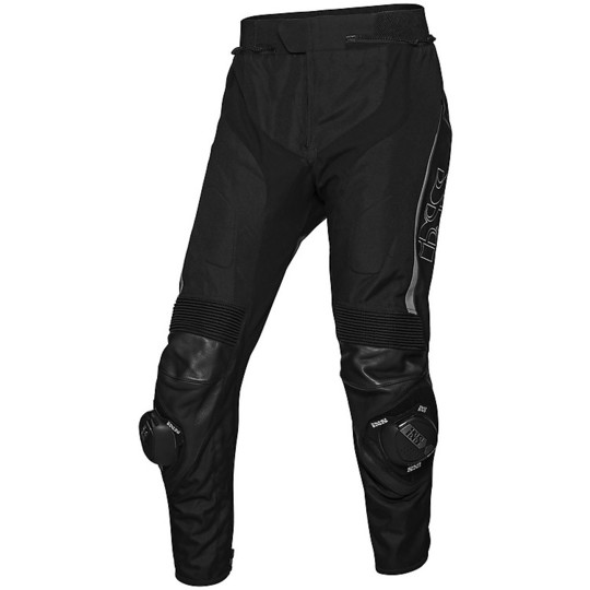 Moto Pants in Leather and Fabric Ixs SPORT LT RS-1000 Black For Sale ...