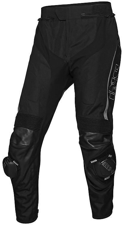 Moto Pants in Leather and Fabric Ixs SPORT LT RS-1000 Black For Sale ...