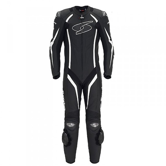 Moto Professional Leather suit Spyke Blaster Ages Black White