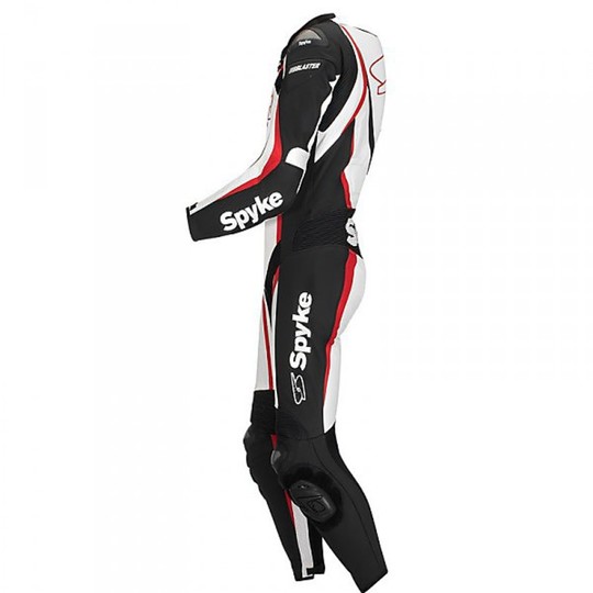 Moto Professional Leather suit Spyke Blaster Ages White Black Red