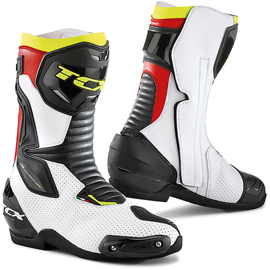 Moto Racing Boots TCX SP-MASTER Air White Black Red