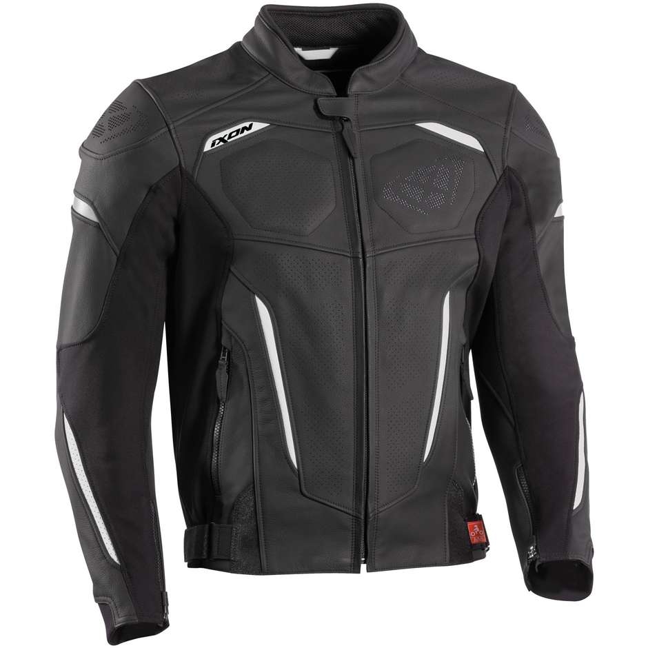 Moto Racing Jacket Ixon CEROS Black White