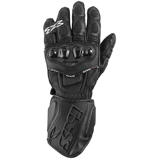 Moto Racing Leather Glove Ixs Sport Rs-300 Black