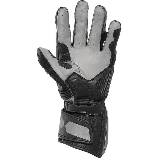 Moto Racing Leather Glove Ixs Sport Rs-400 Black