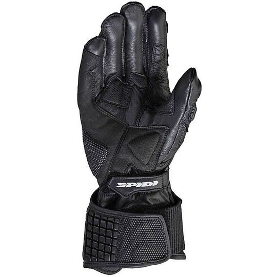 Moto Racing Leather Gloves Spidi CARBO 5 Black Green Kawasaki
