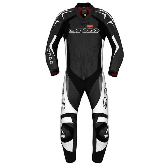 Moto Racing Leather Suit Spidi SUPERSPORT WIND PRO Black White