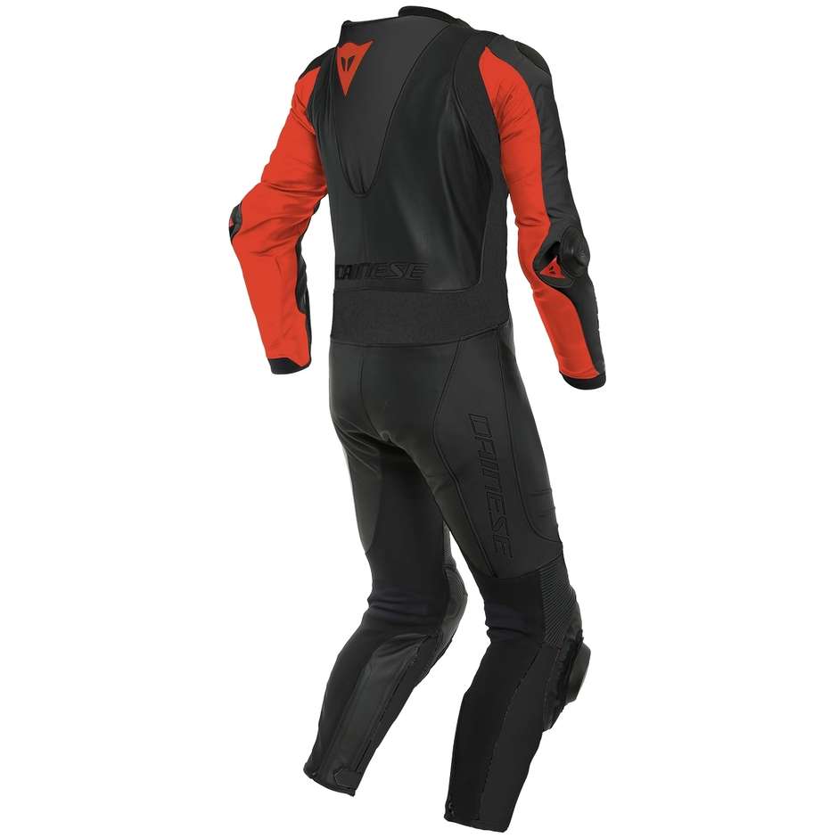 Moto Racing Suit in Dainese LAGUNA SECA 5 1pc Perforated Black Red Leather