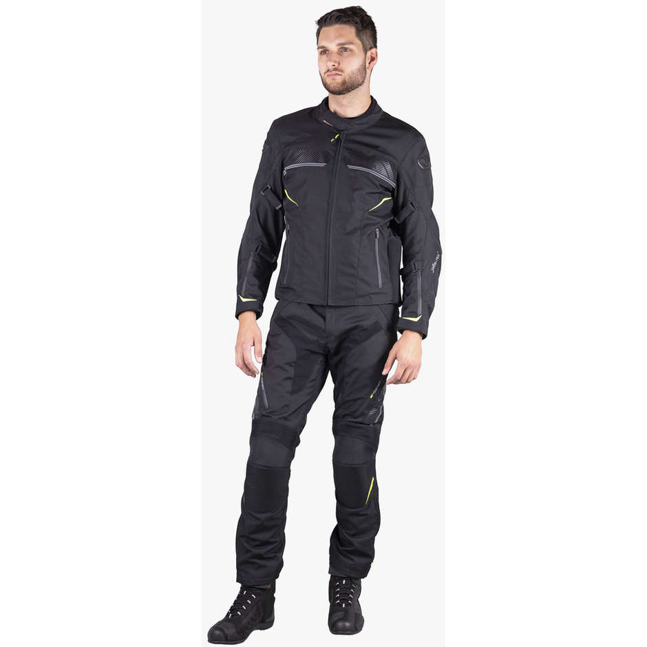 Moto Sport Jacket In Fabric Ixs CARBON-ST Black
