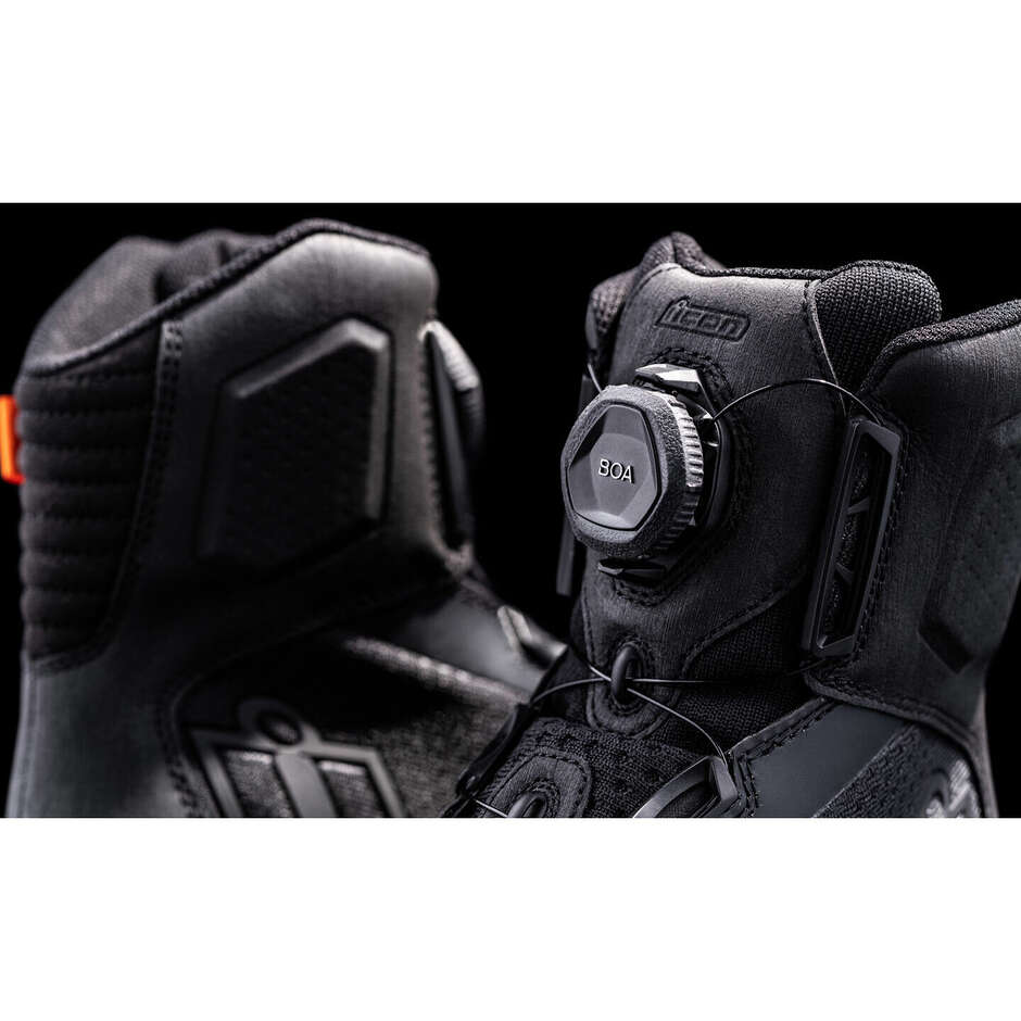 Moto Sport Shoes Icon OVERLORD Ventilated Black
