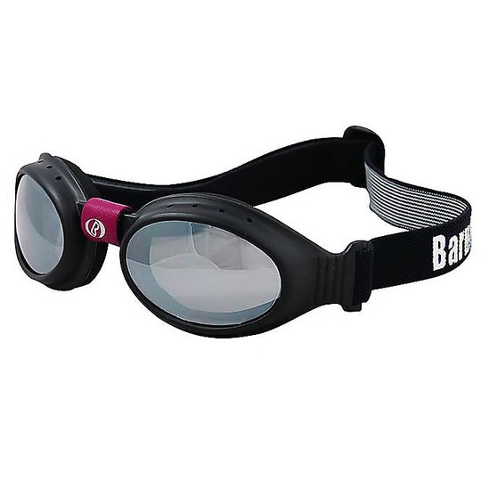 Moto Sports glasses Baruffaldi Rek Hake Black Leather Lens Smoke and Neutra